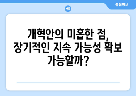 연금개혁안 문제점: 국민연금 개혁안의 위험 요소