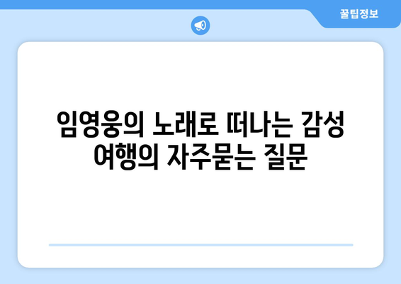 임영웅의 노래로 떠나는 감성 여행