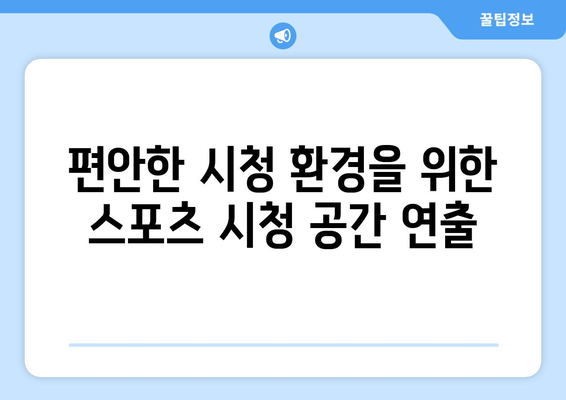 스포츠 실시간 티비 시청을 위한 최적의 장비 선택