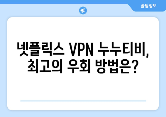 넷플릭스 VPN 누누티비, 최고의 우회 방법은?