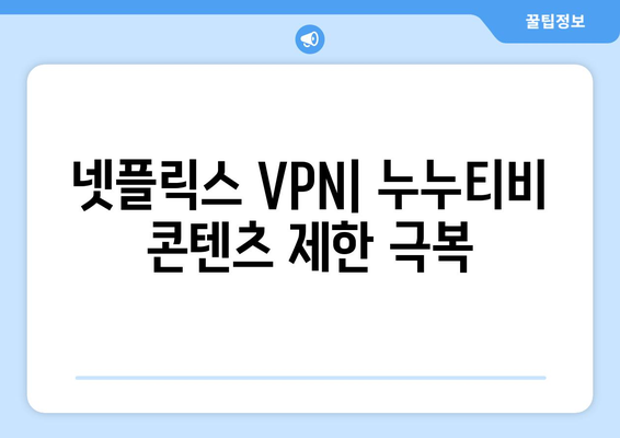 넷플릭스 VPN 누누티비, 차단을 우회하는 최고의 방법