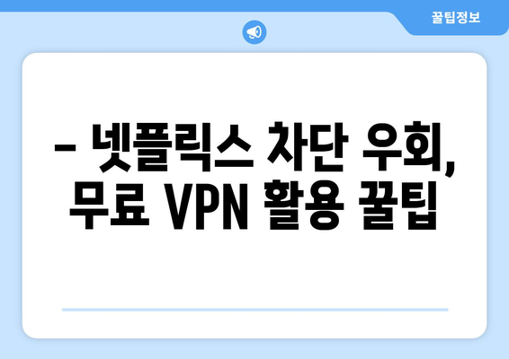 넷플릭스 VPN 무료 사용, 주의할 점과 꿀팁