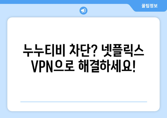 넷플릭스 VPN으로 누누티비 차단 해제하기