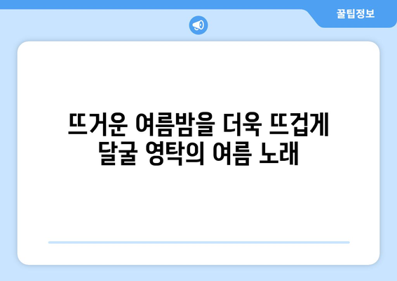 영탁 노래 추천: 계절별 필수 플레이리스트