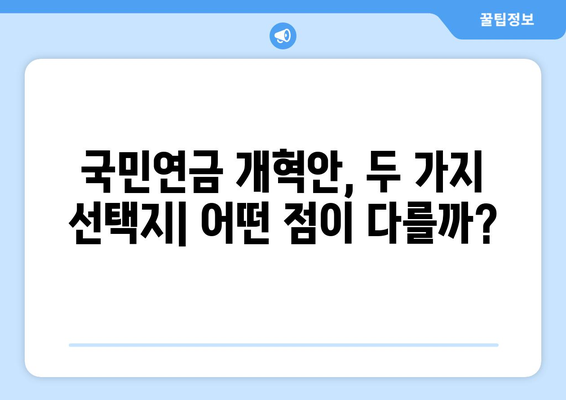 국민연금 개혁안 2안: 주요 변경 사항과 차별점