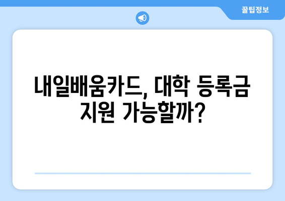 내일배움카드로 대학 교육 받기 가능한가?