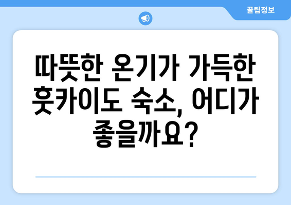 훗카이도 숙소 추천, 편안하고 따뜻한 분위기의 숙소