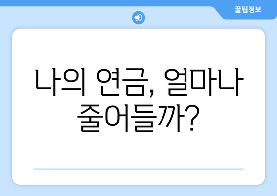 연금개혁안 발표: 국민연금 개편의 주요 변경 사항과 영향 분석