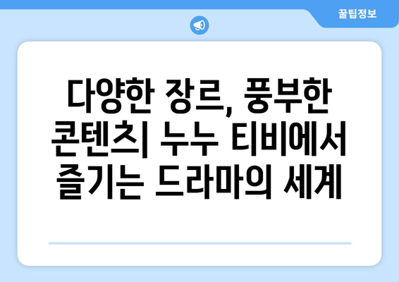 영화 다시보기 사이트와 누누 티비 비교: 드라마 누누 티비의 장점