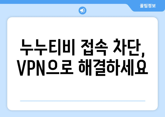 누누티비 우회접속, VPN 사용 가이드