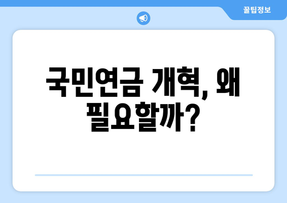 연금개혁안 문제점: 국민연금 개혁의 주요 논란과 해결 방안