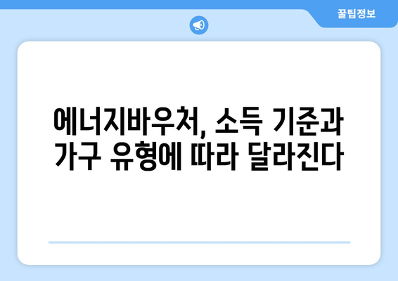 에너지바우처 대상 – 대상자 조건 확인 방법