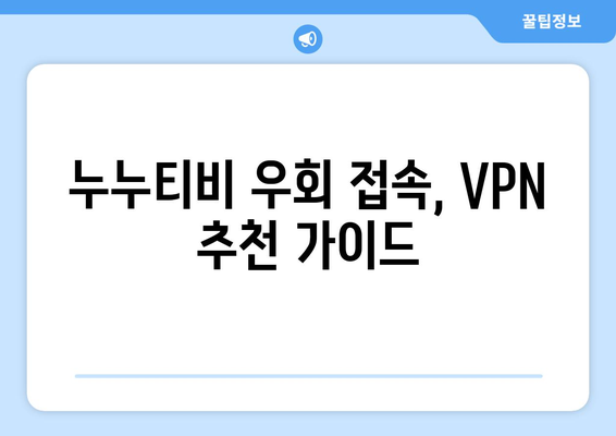 누누티비 우회접속, VPN 사용 가이드