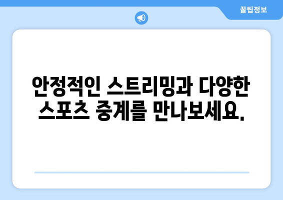 스포츠 실시간 무료 중계: 믿을 수 있는 스트리밍 플랫폼