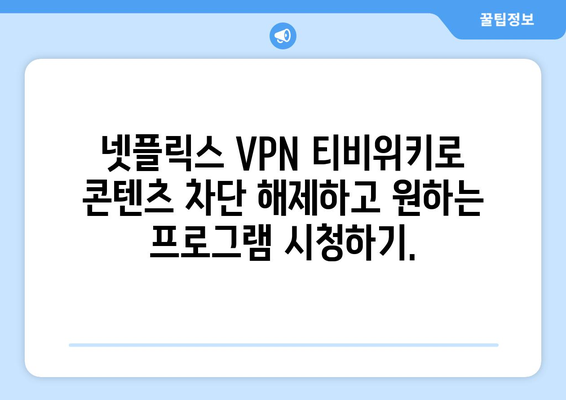 넷플릭스 VPN 티비위키와 함께 콘텐츠 차단 해제하기