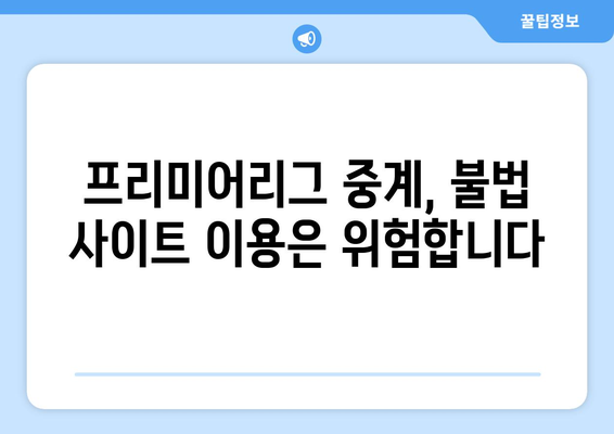 프리미어리그 실시간 무료 중계: 안전한 사이트 추천