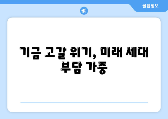 연금개혁안 문제점: 국민연금 개혁의 주요 도전 과제