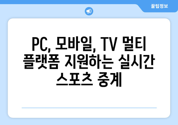 고화질로 보는 스포츠 실시간 중계 서비스 추천