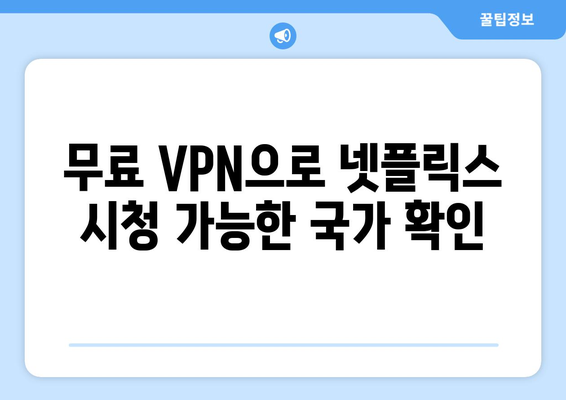 넷플릭스 VPN 무료로 사용하는 방법과 장단점