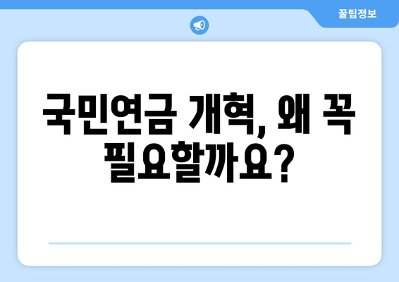 연금개혁안 문제점: 국민연금 개혁의 장애물과 해결책