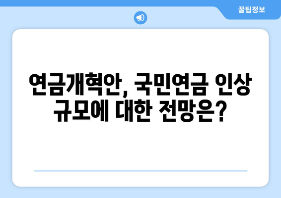 연금개혁안 발표 이후 국민연금 인상 계획은?