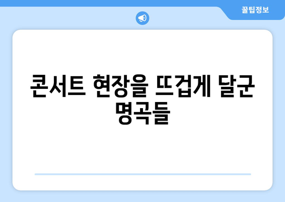 임영웅 콘서트에서 부른 인기곡 모음