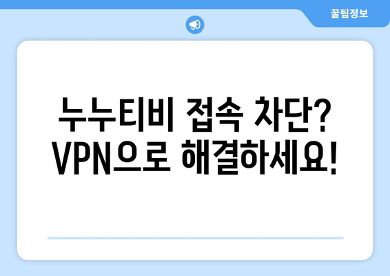 누누티비 우회 방법, 최신 VPN 접속 가이드