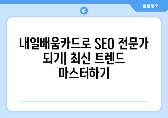 내일배움카드로 배우는 최신 검색 엔진 최적화(SEO) 기법