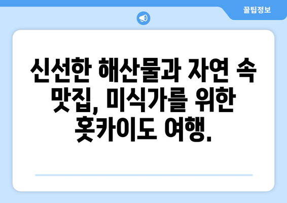 훗카이도 여행 정보, 자연 속에서 힐링할 수 있는 최고의 코스