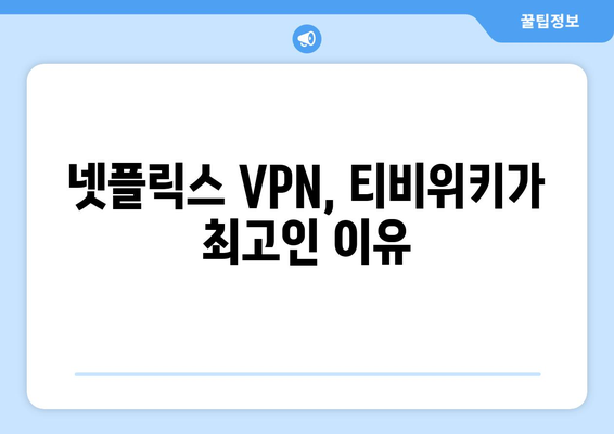 넷플릭스 VPN 티비위키로 차단 해제하는 방법