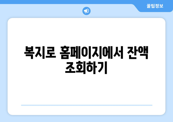 복지로 에너지바우처 잔액조회 방법 – 남은 금액 확인하기