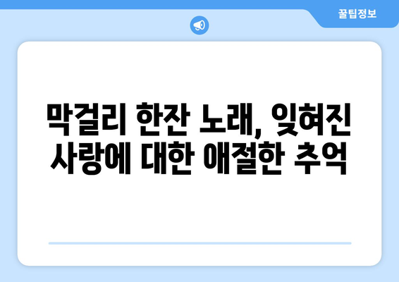 영탁 막걸리 한잔 노래 해석과 감성 분석