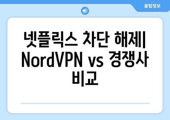 NordVPN vs 다른 VPN: 넷플릭스에 최적화된 선택은?