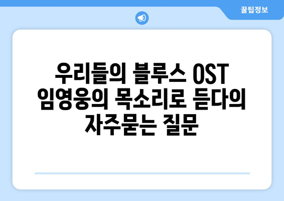 우리들의 블루스 OST 임영웅의 목소리로 듣다