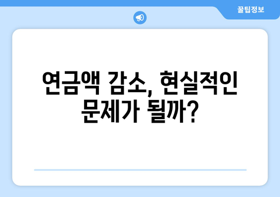 연금개혁안 문제점: 국민들이 우려하는 사항들