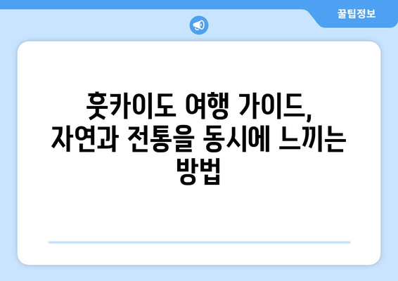 훗카이도 여행 가이드, 자연과 전통을 동시에 느끼는 방법