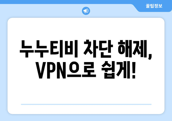 누누티비 VPN 우회접속, 최신 우회 방법 가이드