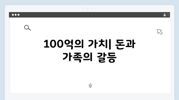 다리미 패밀리 8회 시청 포인트: 100억의 새로운 행방