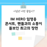 IM HERO 임영웅 콘서트, 팬들과의 소통이 돋보인 최고의 장면