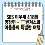 SBS 미우새 418회 명장면 - 母벤져스와 아들들의 특별한 여행