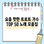 요즘 핫한 트로트 가수 TOP 50 노래 모음집