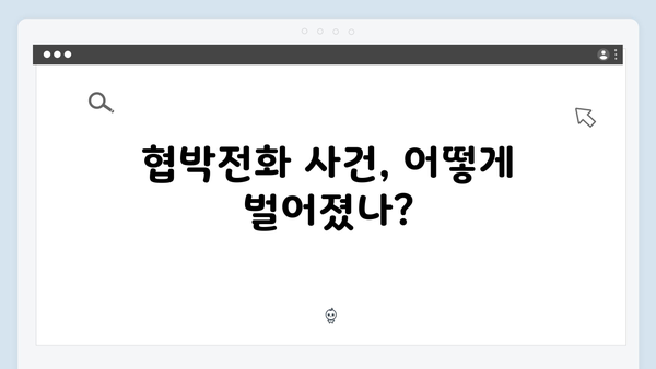 지금 거신 전화는 첫방송 하이라이트, 충격적인 협박전화의 주인공