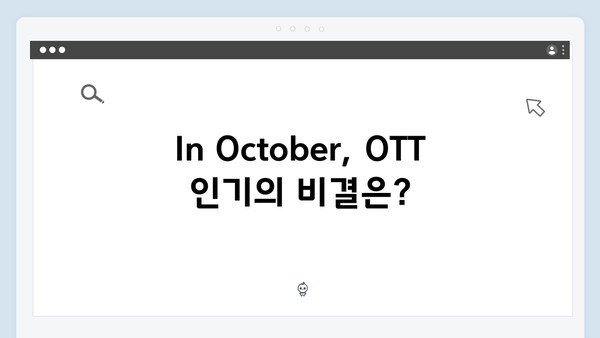 임영웅 배우 데뷔작 In October, OTT 실시간 1위 인기 돌풍