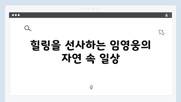 임영웅이 선보인 삼시세끼 속 힐링 포인트