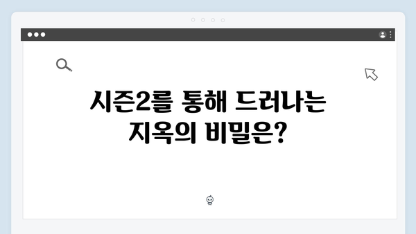 넷플릭스 지옥 시즌2: 더 강력해진 캐스팅, 더 깊어진 스토리