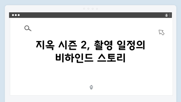 지옥 시즌 2의 촬영 기간: 완벽함을 위한 제작진의 노력