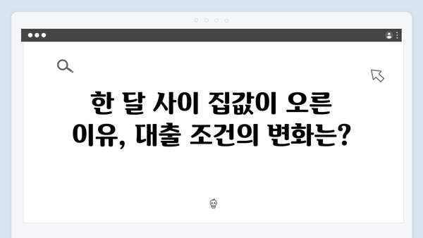 대출 규제로 인해 집값이 주춤하다? 한 달 만에 이렇게나 오른 이유는?