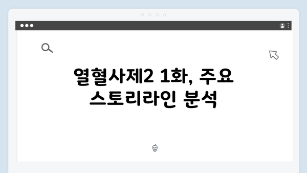 구벤져스의 귀환, 열혈사제2 1화 완벽 가이드