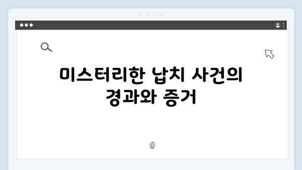 지금 거신 전화는 1회 미스터리한 납치 사건과 충격적 반전