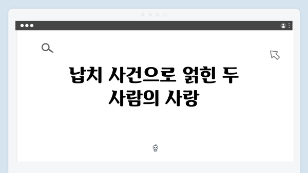 납치 사건으로 시작된 쇼윈도 부부의 이야기 지금 거신 전화는 첫방송